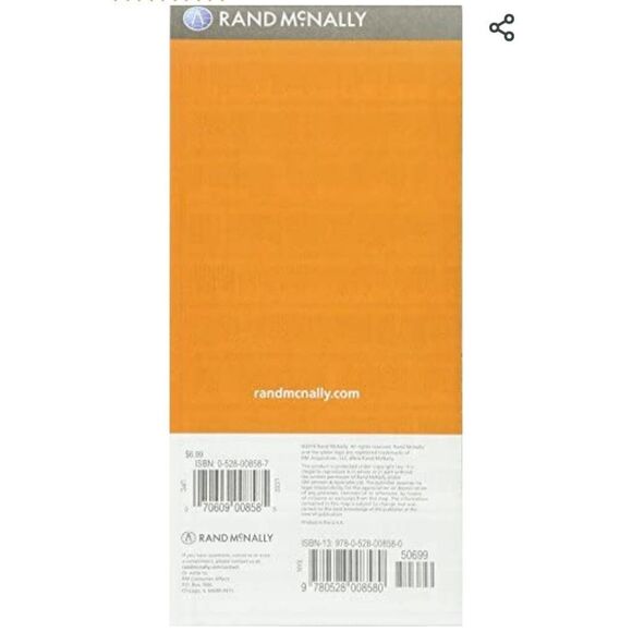 Rand McNally Orlando Florida paper map fold out winter park vacation planning - Picture 3 of 6